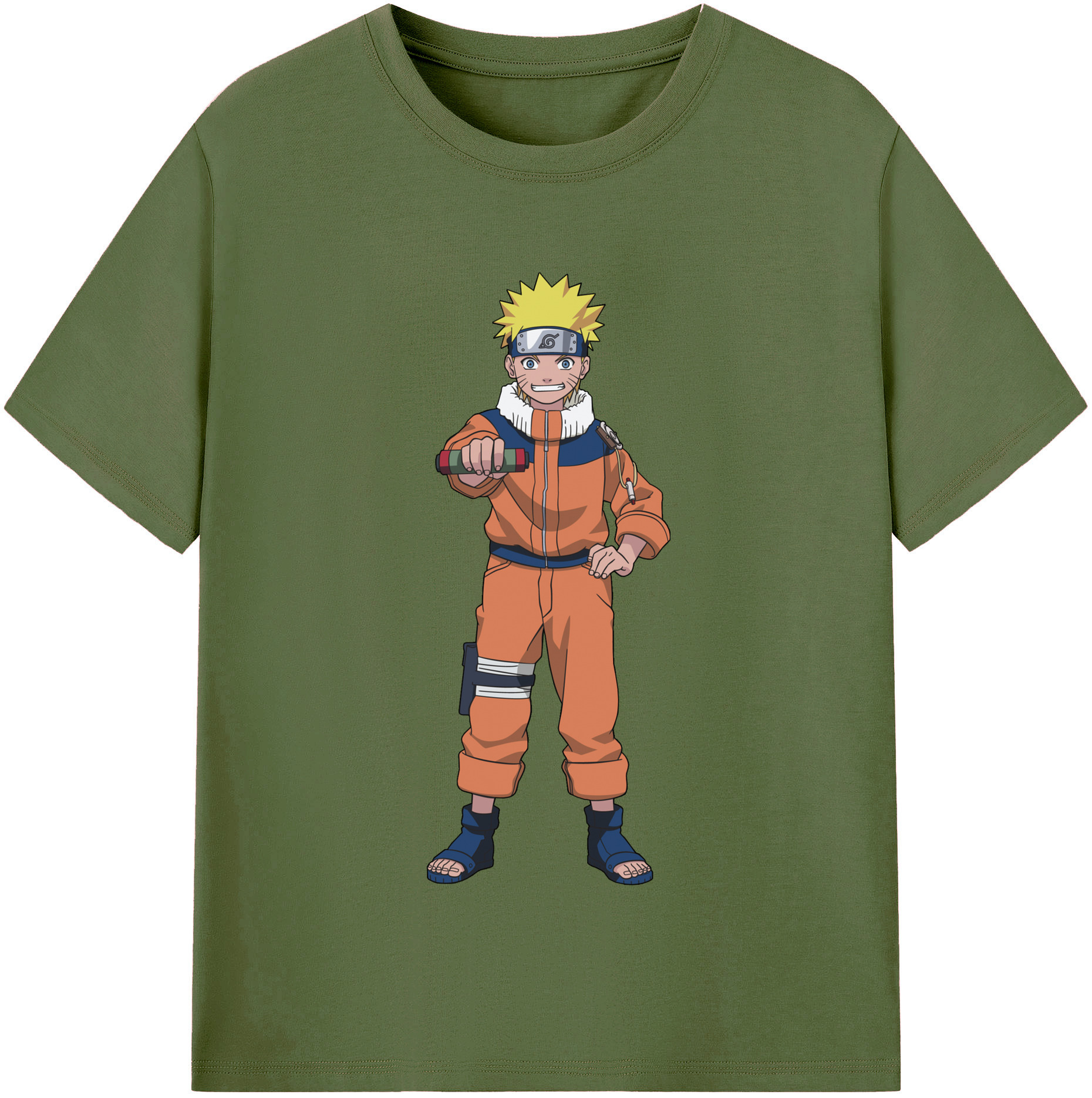 （画像用） NARUTO -ナルト- うずまき ナルト Uzumaki Naruto 綿100％半袖Tシャツ（フロントプリント）